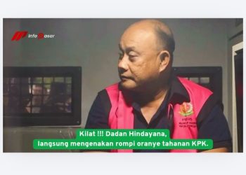 Kilat !!! Dadan Hindayana, langsung mengenakan rompi oranye tahanan KPK.