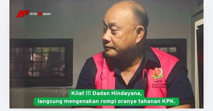 Kilat !!! Dadan Hindayana, langsung mengenakan rompi oranye tahanan KPK.