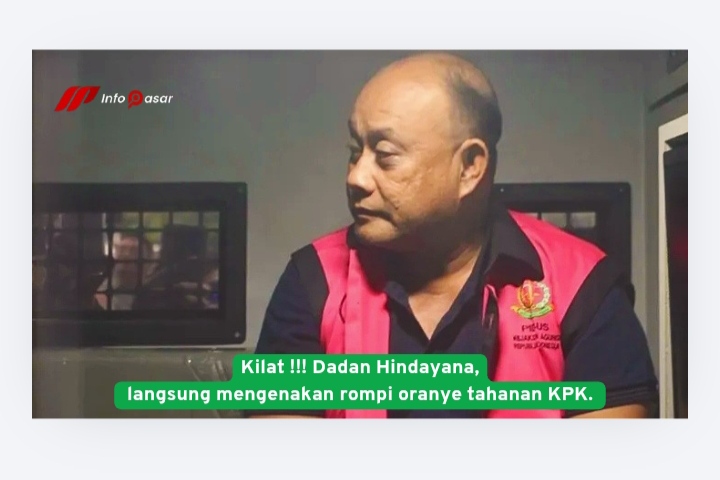 Kilat !!! Dadan Hindayana, langsung mengenakan rompi oranye tahanan KPK.