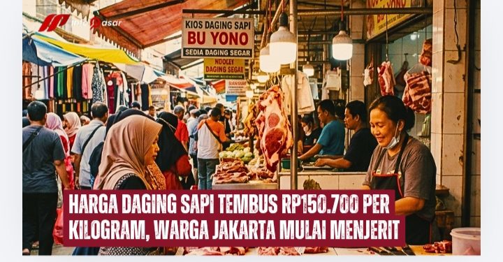 Harga Daging Sapi Tembus Rp150.700 per Kilogram, Warga Jakarta Mulai Menjerit