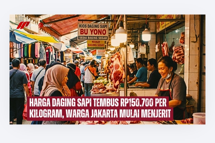 Harga Daging Sapi Tembus Rp150.700 per Kilogram, Warga Jakarta Mulai Menjerit