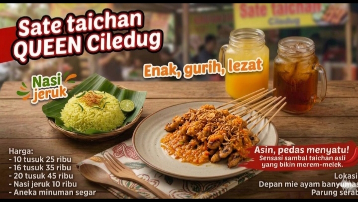 Sensasi Pedas Gurih Sate Taichan QUEEN Ciledug, Bikin Nagih !!!