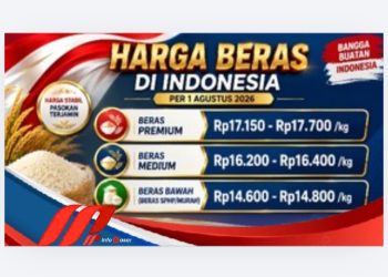 Harga Beras Hari Ini Melonjak, Jenis Premium Tembus Rp17.700 per Kilogram