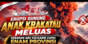 Erupsi Gunung Anak Krakatau Meluas, Sebaran Abu Vulkanik Capai Enam Provinsi dan Ganggu Penerbangan