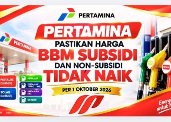 Pertamina Pastikan Harga BBM Subsidi dan Non-Subsidi Tidak Naik per 1 Oktober 2026