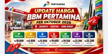Update Harga BBM Pertamina per Oktober 2026 di Jakarta-Banten-Jabar