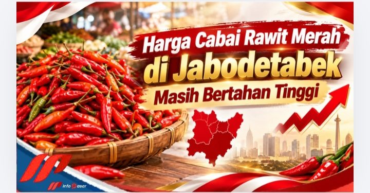 Harga Cabai Rawit Merah di Jabodetabek Masih Bertahan Tinggi