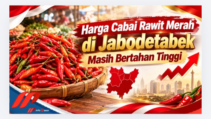 Harga Cabai Rawit Merah di Jabodetabek Masih Bertahan Tinggi